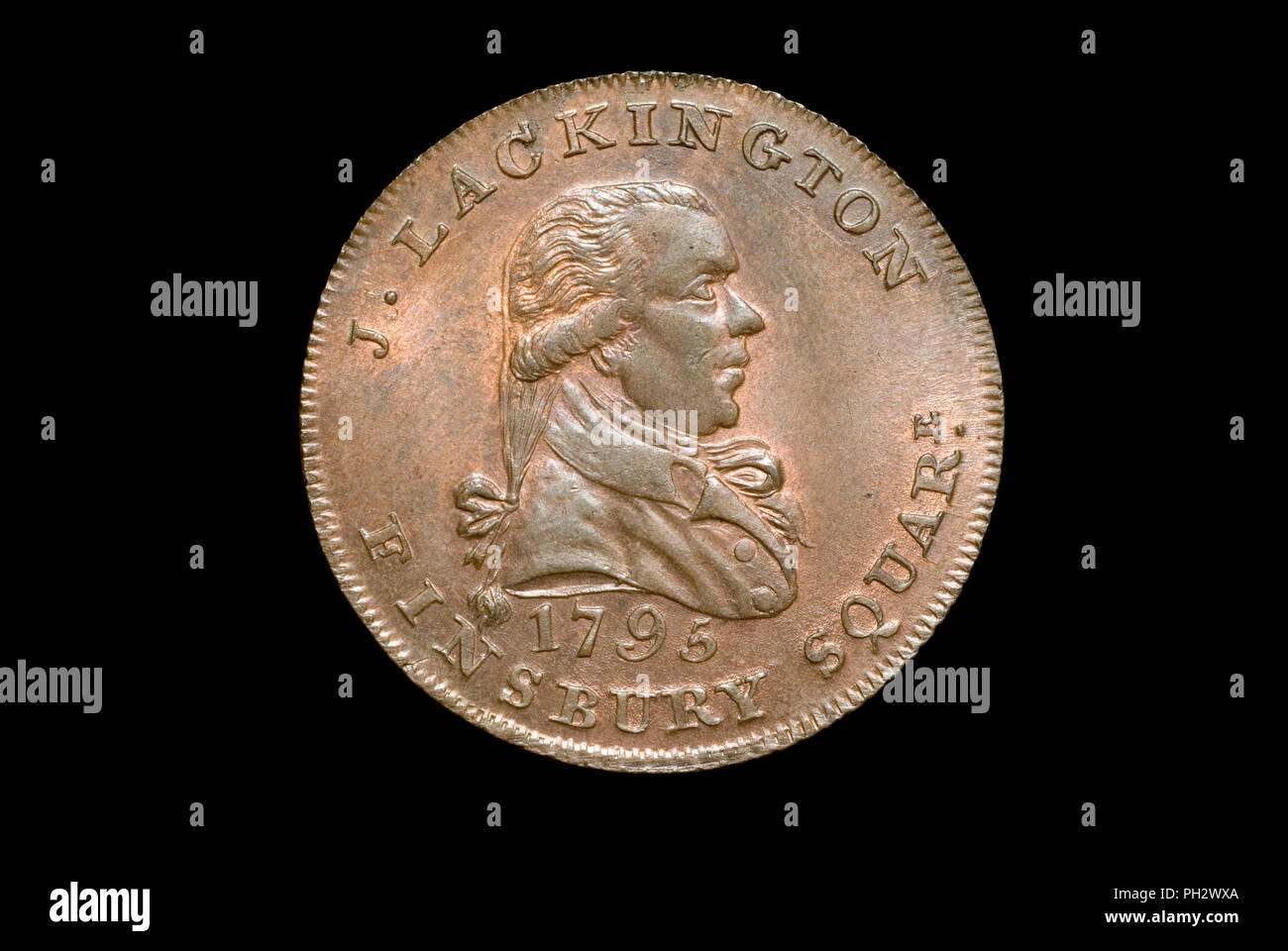 Lackington's Book Shop London Halfpenny Token Foto Stock