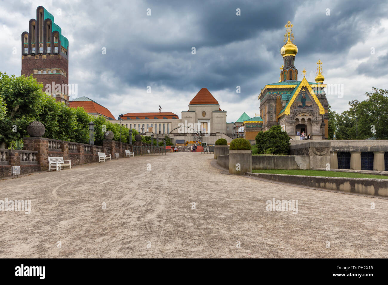 La cappella russa (1899), Mathildenhohe, Darmstadt, Hesse, Germania Foto Stock