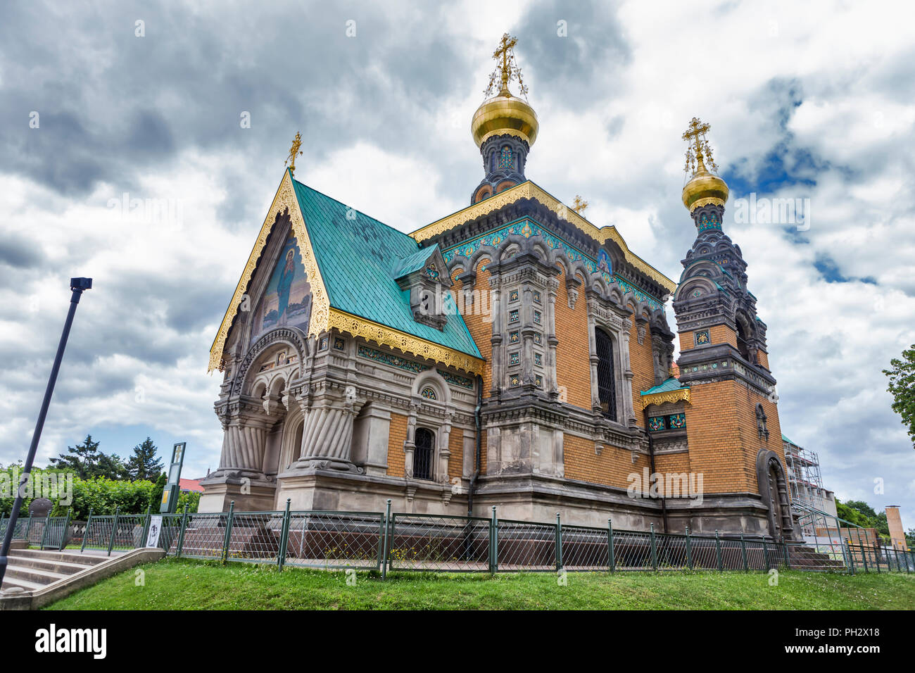 La cappella russa (1899), Mathildenhohe, Darmstadt, Hesse, Germania Foto Stock