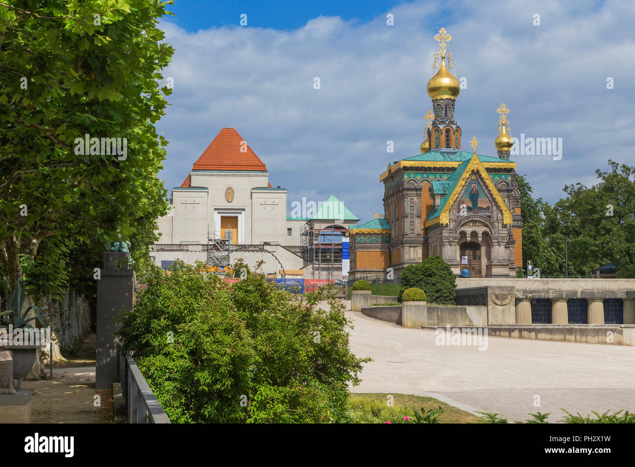 La cappella russa (1899), Mathildenhohe, Darmstadt, Hesse, Germania Foto Stock