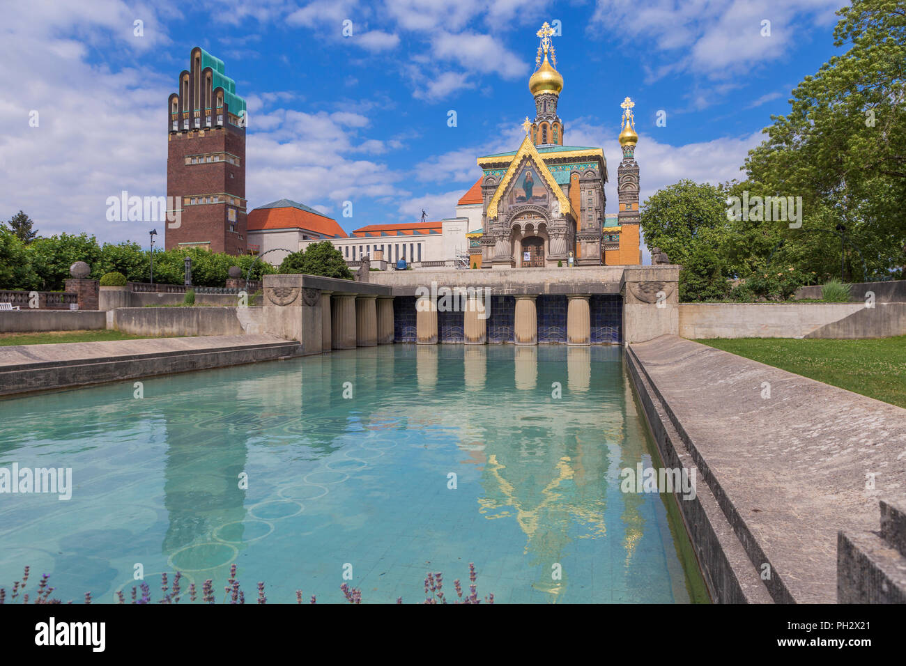 La cappella russa (1899), Mathildenhohe, Darmstadt, Hesse, Germania Foto Stock