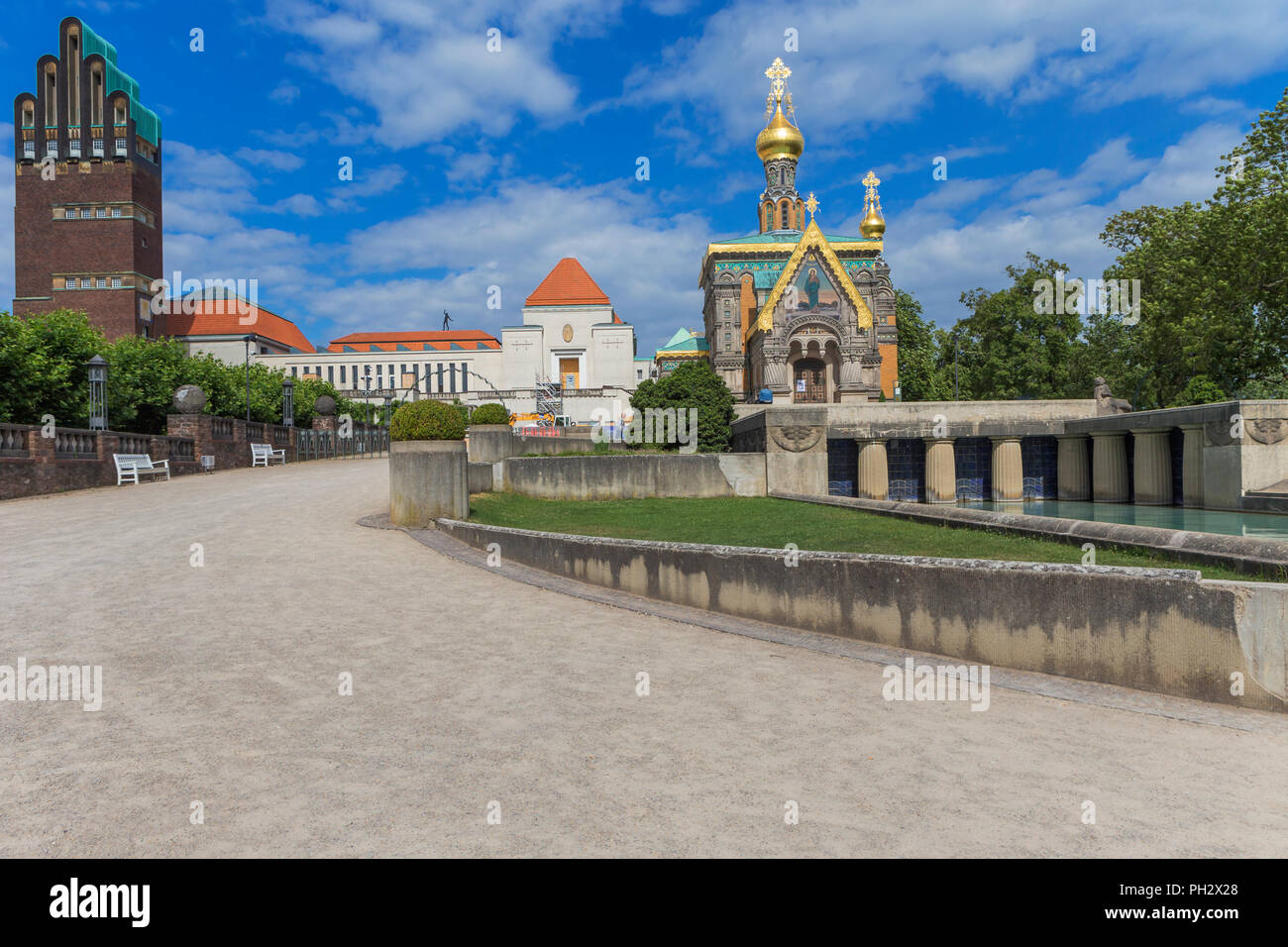 La cappella russa (1899), Mathildenhohe, Darmstadt, Hesse, Germania Foto Stock