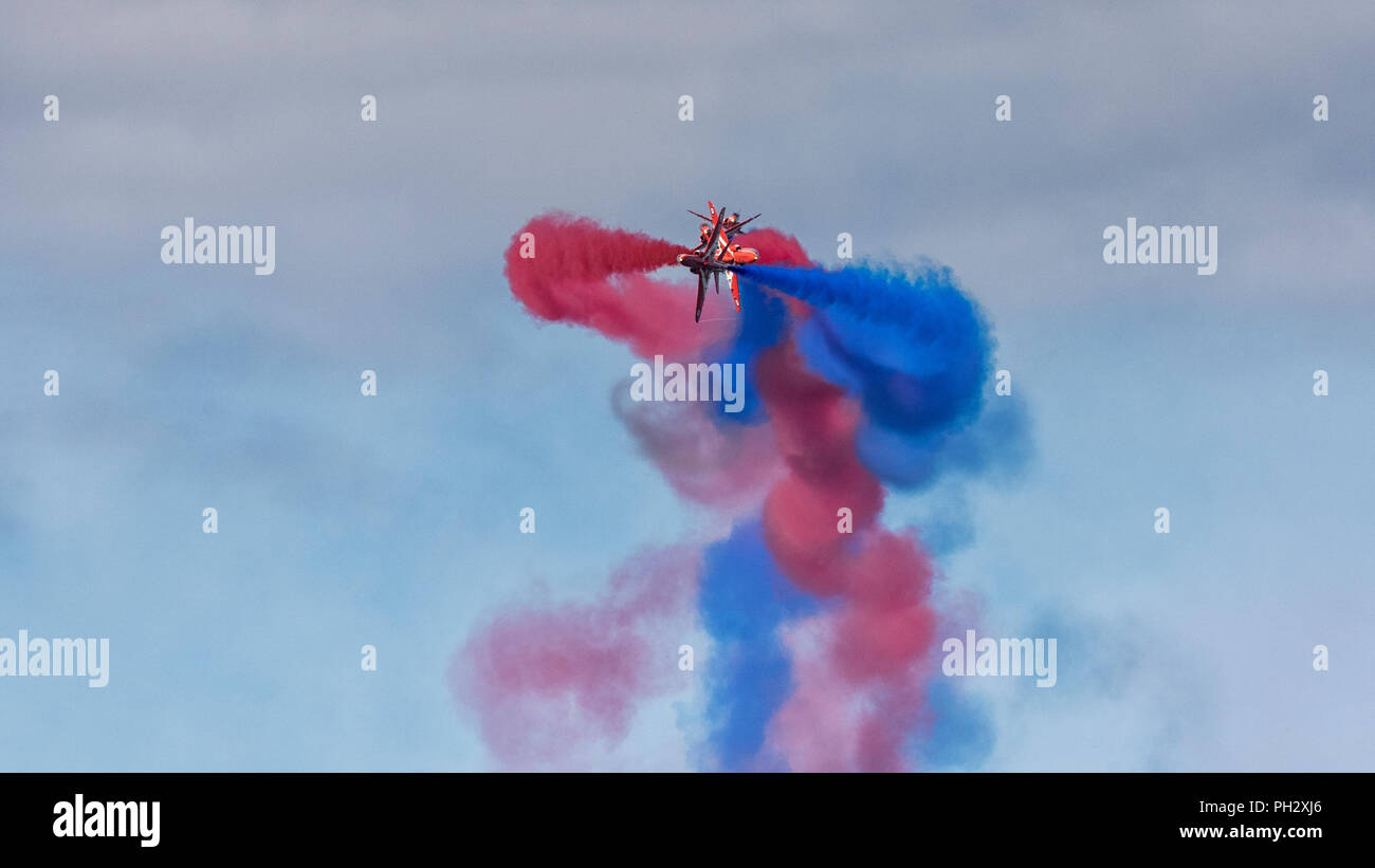 RAF frecce rosse 2018 display a Cromer, Norfolk Foto Stock
