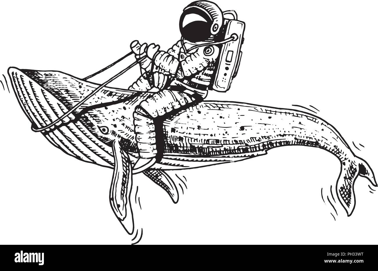 Spilla Smaltata Con Motivo Astronauta E Balena - Design Creativo Per Abiti E Borse