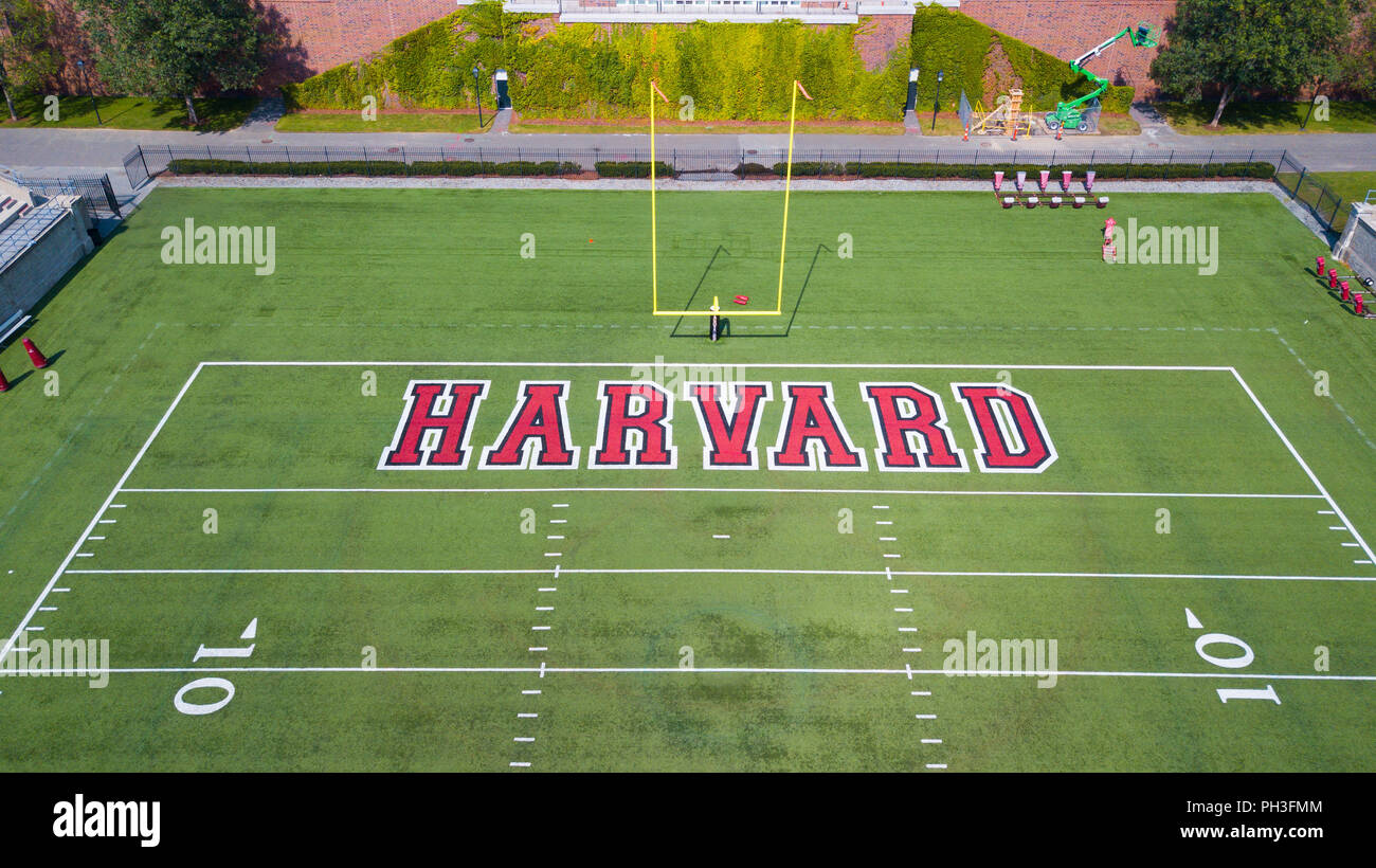 Campo di soldati, Harvard Football Stadium, Boston, MA, Stati Uniti d'America Foto Stock