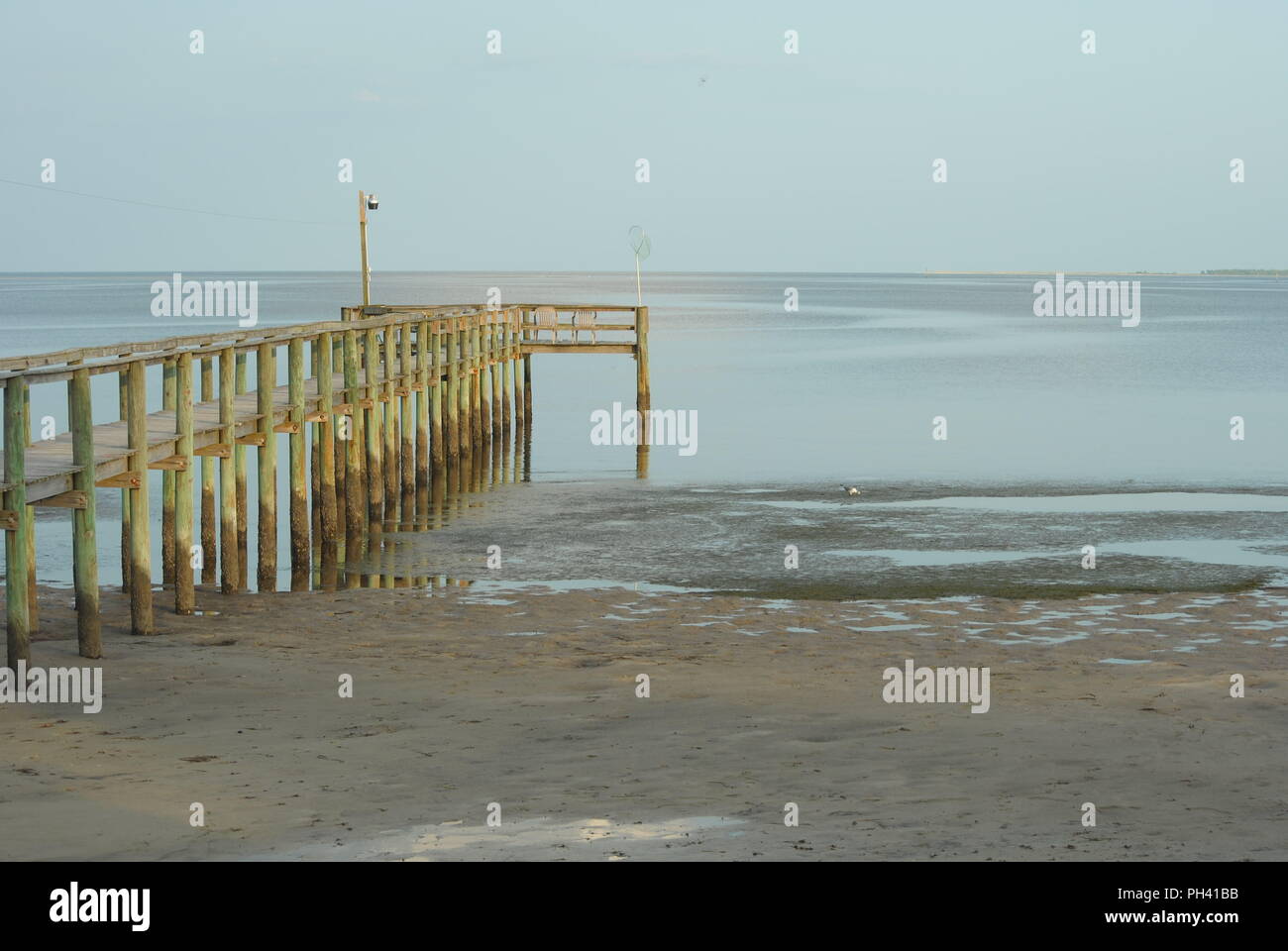 Costa del Golfo del molo di pesca Foto Stock