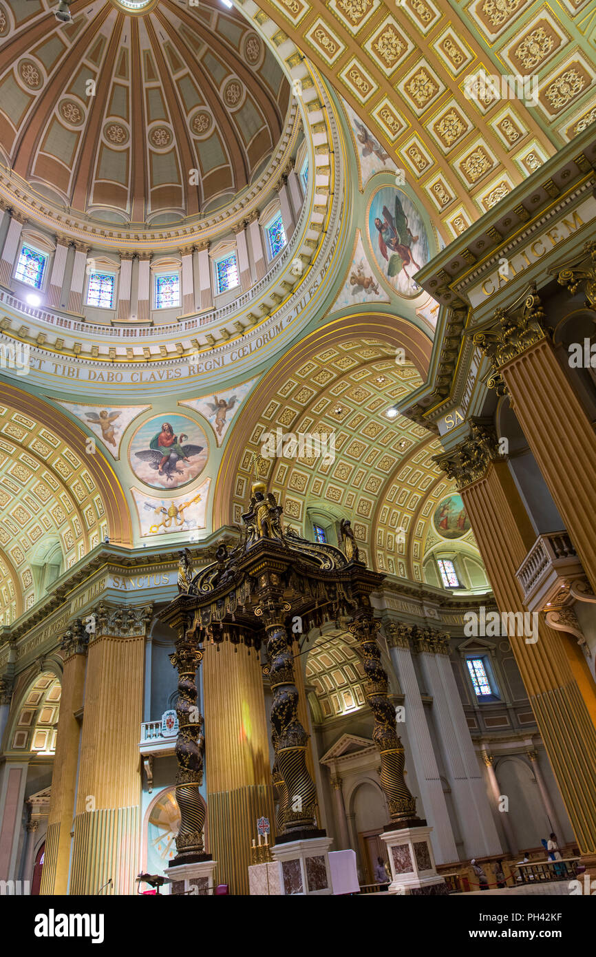 Canada, Québec, Montreal, Maria, Regina del mondo cattedrale, interno Foto Stock