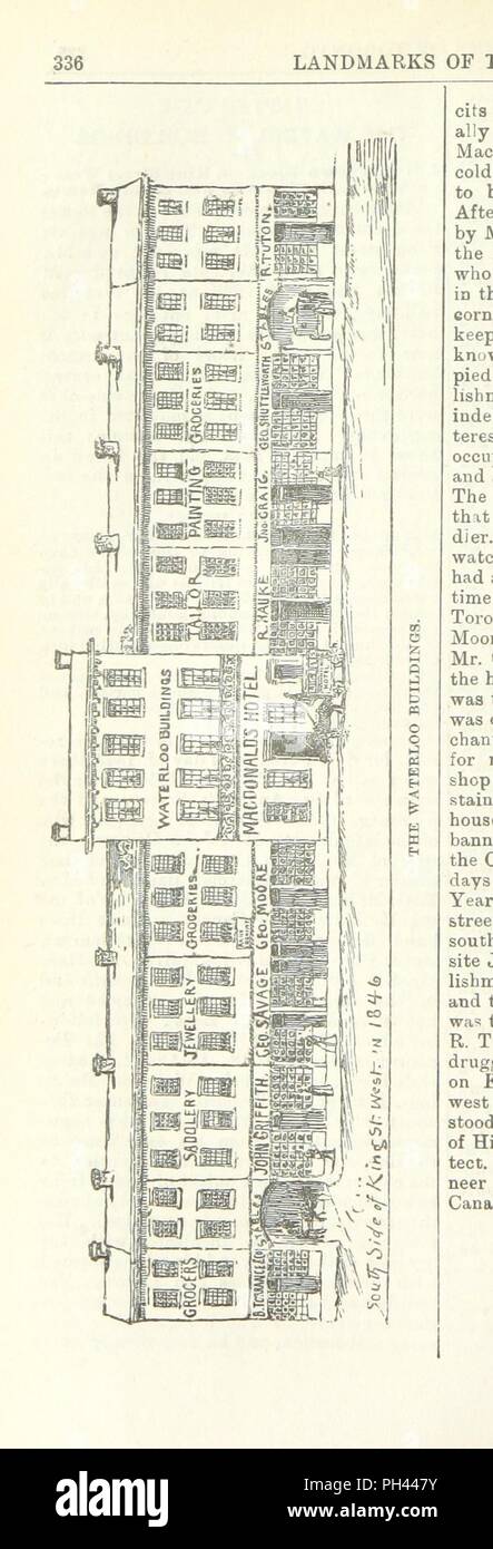 Immagine dalla pagina 408 di 'Robertson le attrazioni di Toronto. Una raccolta di bozzetti storici della città vecchia di York dal 1792 fino al 1833 (fino al 1837) e di Toronto da 1834 a 1893 (1914). Anche . incisioni . Publi0009. Foto Stock