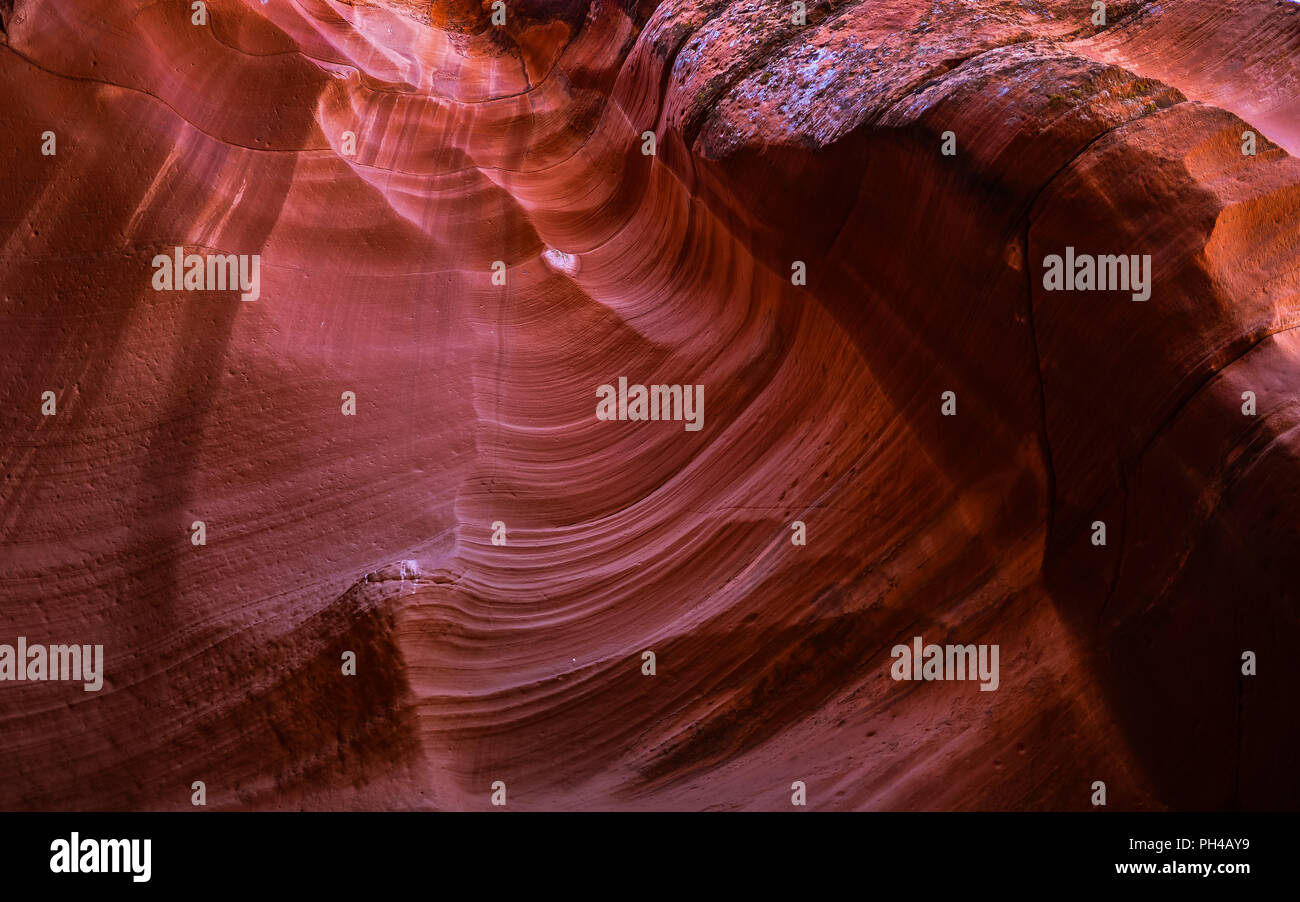 La metropolitana di roccia arenaria della formazione in Antelope Canyon - vicino a pagina, Arizona Foto Stock