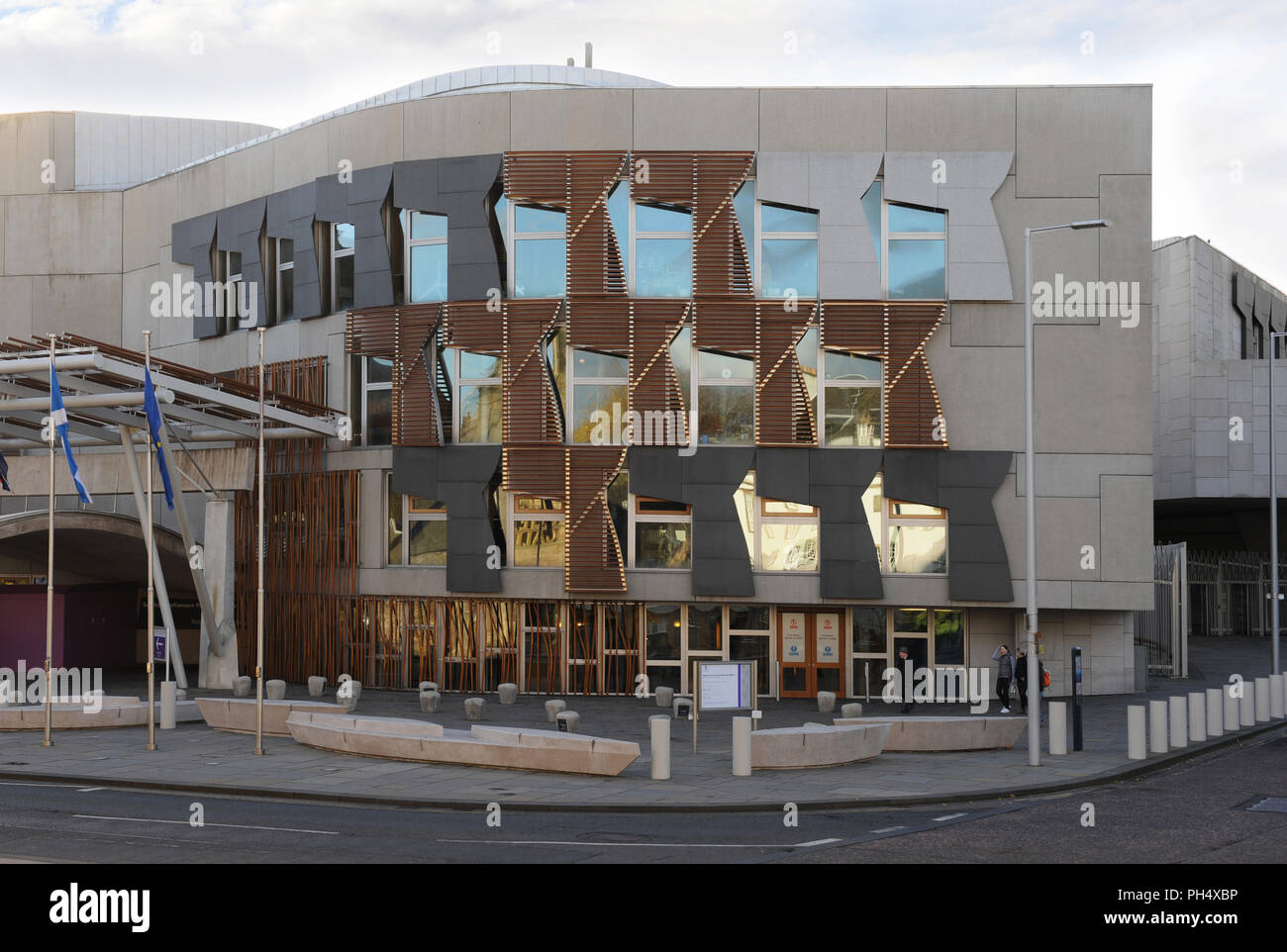 Il nuovo edificio del parlamento scozzese, Holyrood, Edimburgo, Scozia, Regno Unito Foto Stock