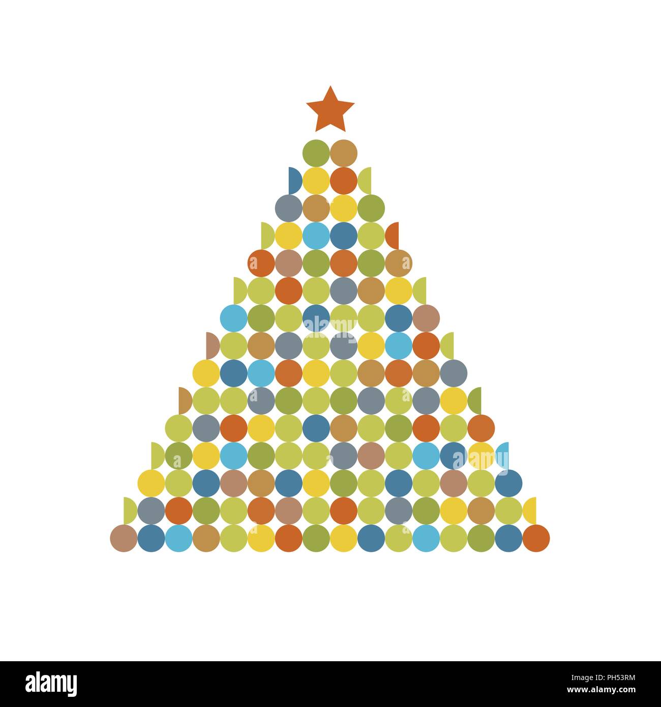 Natale colorati abete illustrazione vettoriale EPS10 Illustrazione Vettoriale