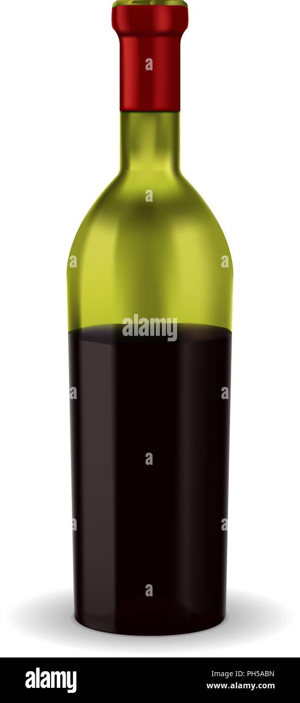Mezza bottiglia di vino rosso Illustrazione Vettoriale