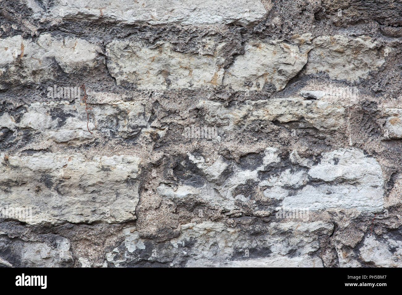 Sullo sfondo di un muro di pietra texture foto Foto Stock