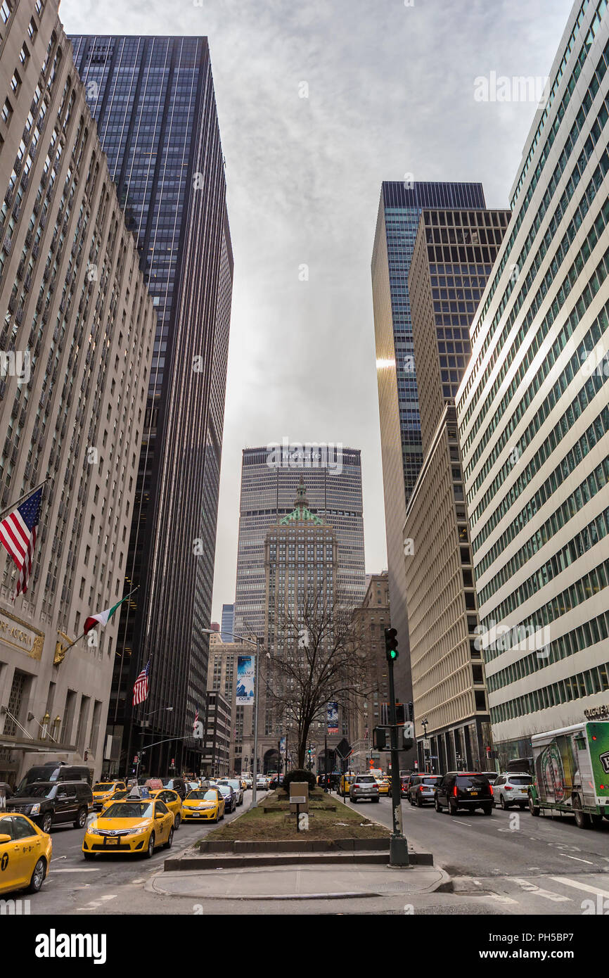 Helmsley edificio (1929) e MetLife edificio (1963), Midtown Manhattan, a New York City, Stati Uniti d'America Foto Stock