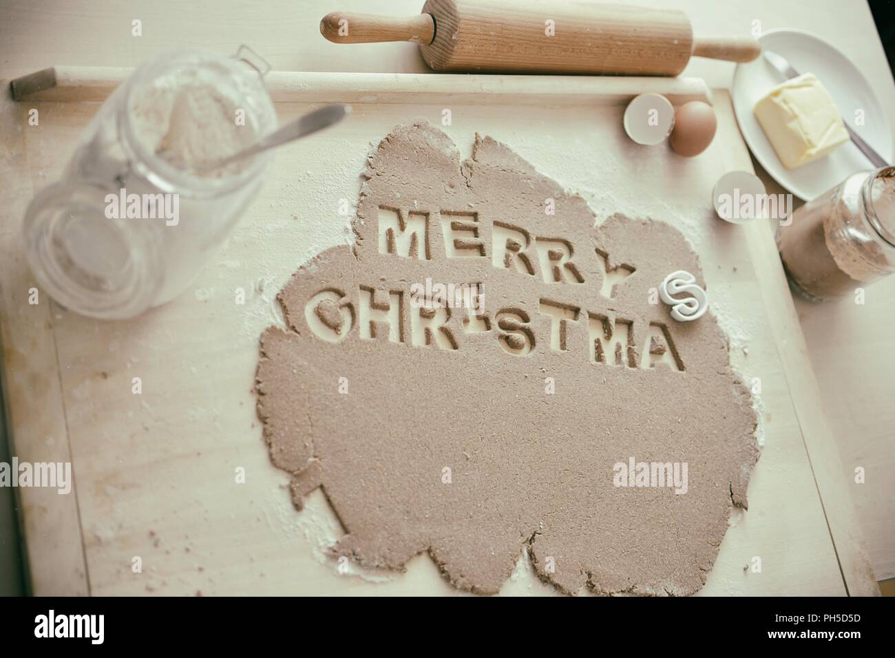 La cottura biscotti di Natale - Buon Natale Foto Stock