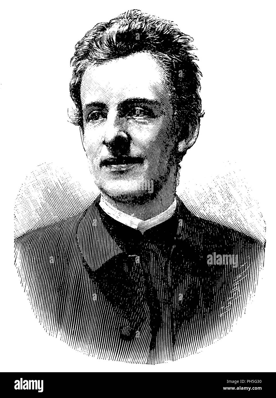 Gerhart Johann Robert Hauptmann (nato il 15 novembre 1862 in Salzbrunn superiore (Szczawno Zdrój -) in Slesia - † Giugno 6, 1946 in Agnetendorf (Agnieszków) in Slesia), drammaturgo tedesco e scrittore, 1895 Foto Stock