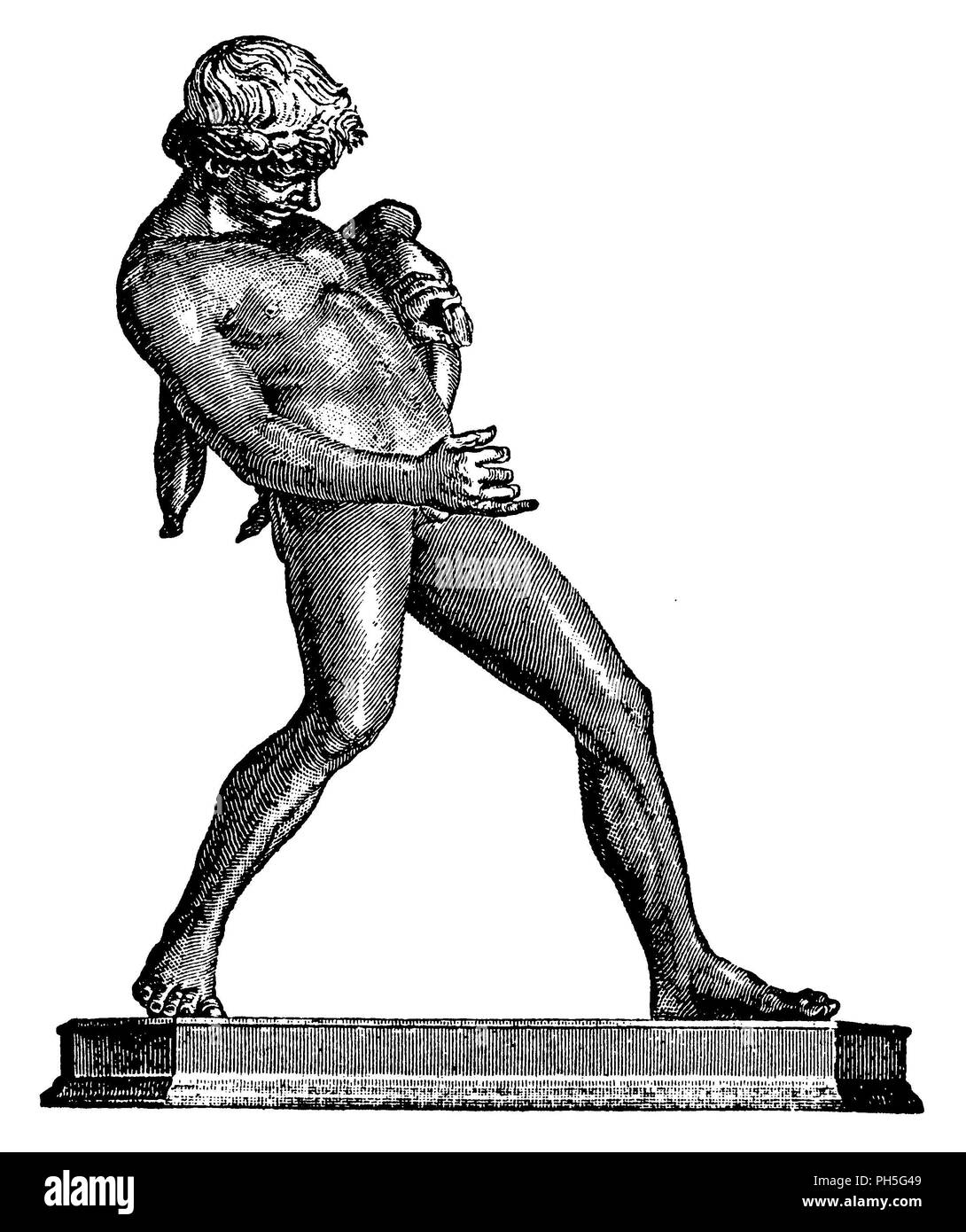 Il nuovo satiro di Pompei. Nel museo, Napoli, 1889 Foto Stock