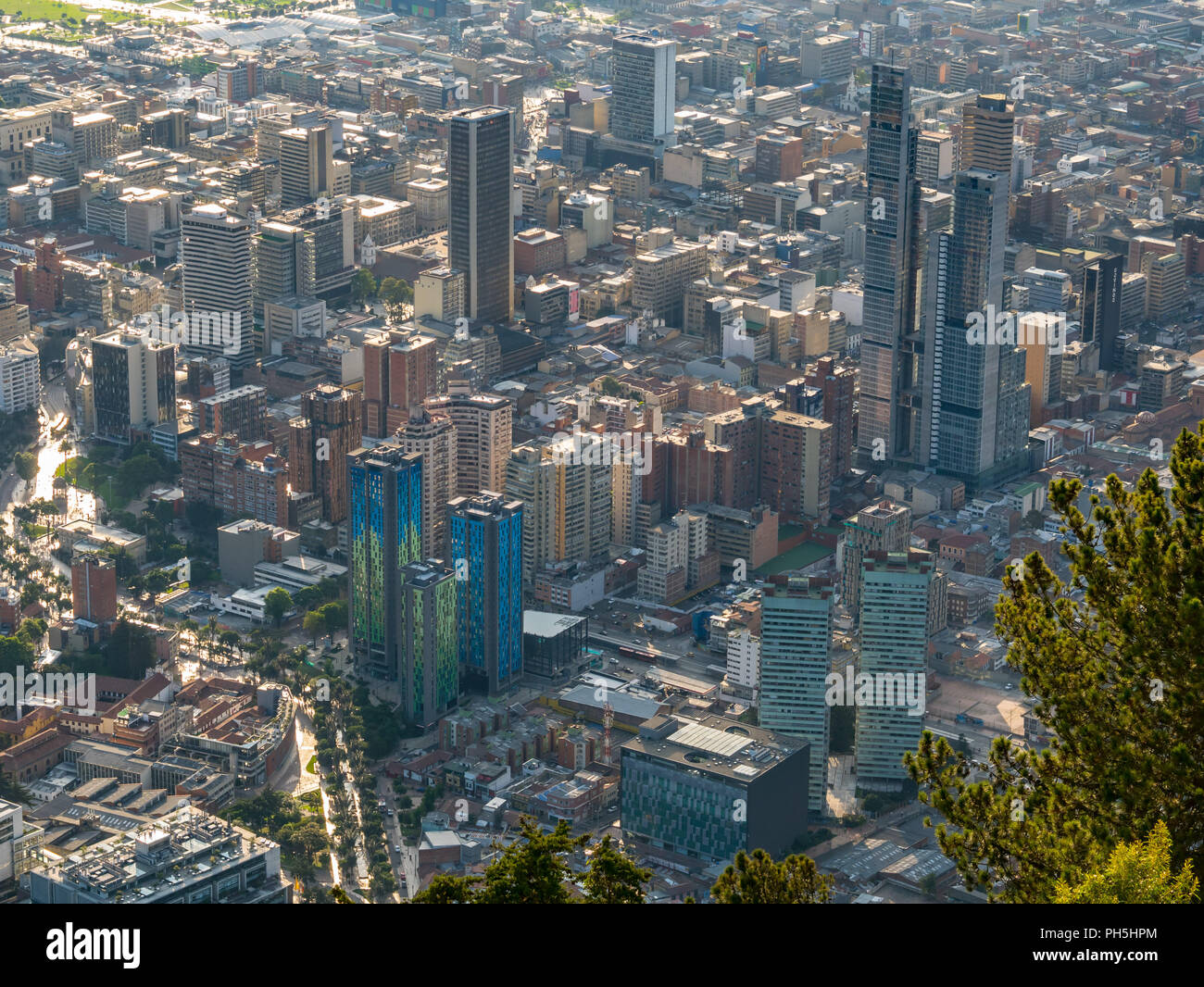 Il centro della città di Bogotà, Colombia Foto Stock