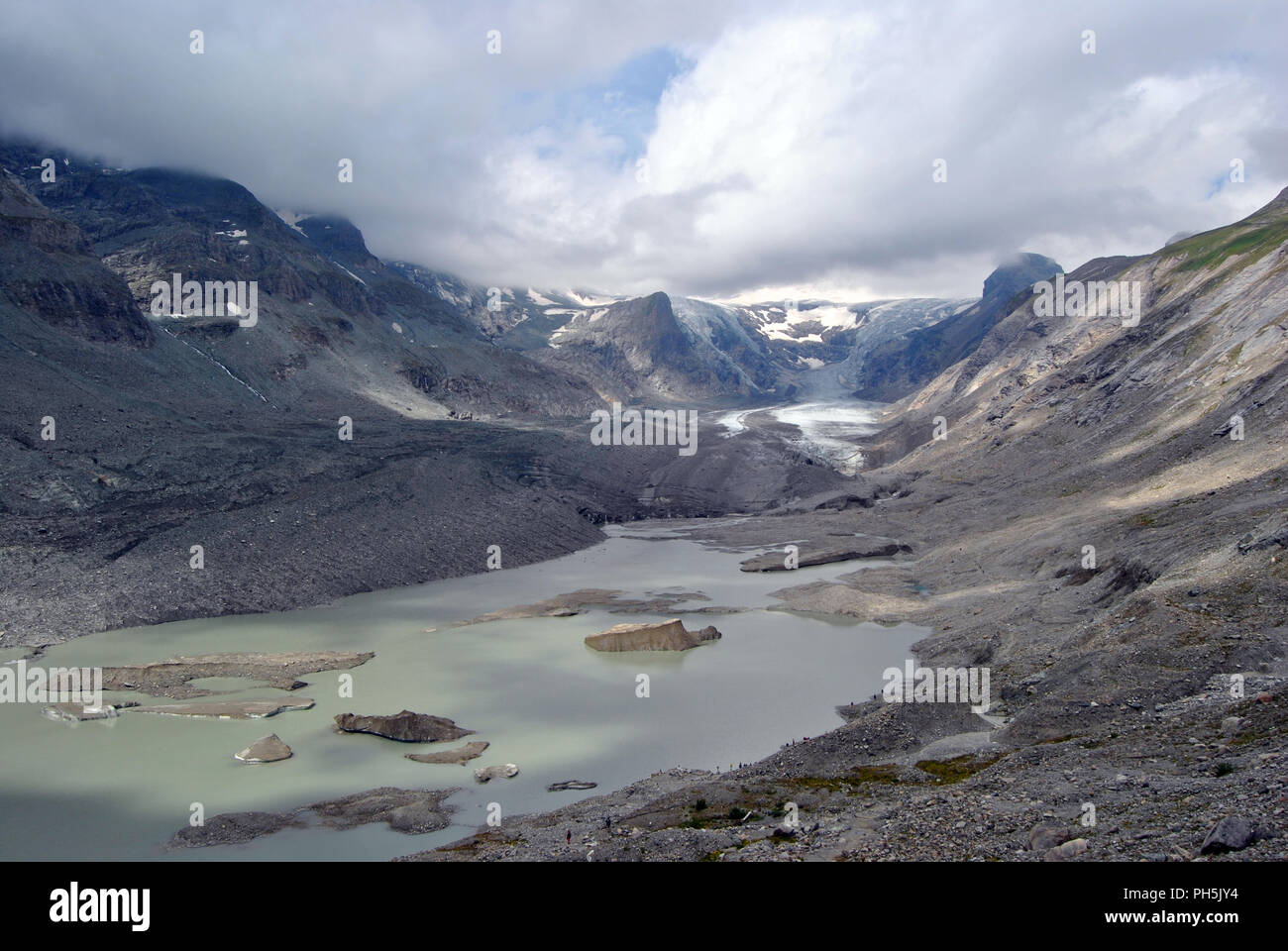 Austria, ghiacciaio Pasterze nel Gross Glockner gamma Foto Stock