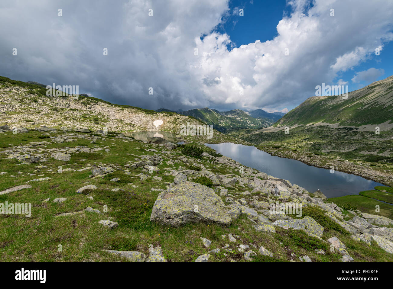 Incredibile paesaggio di montagna Pirin, Bulgaria. Foto Stock