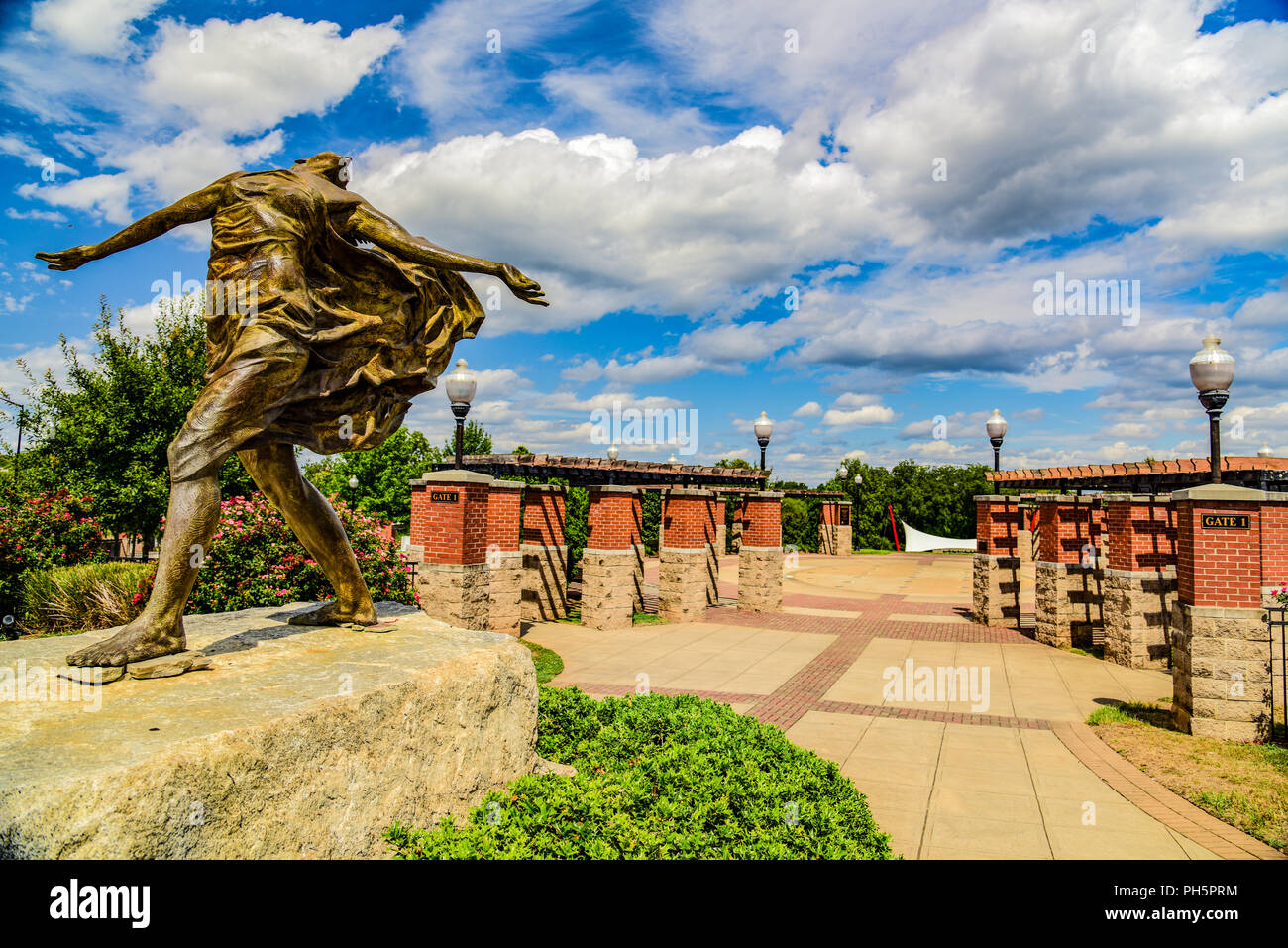 Barnet Park e l'Anfiteatro in Downtown Spartanburg South Carolina SC Foto Stock