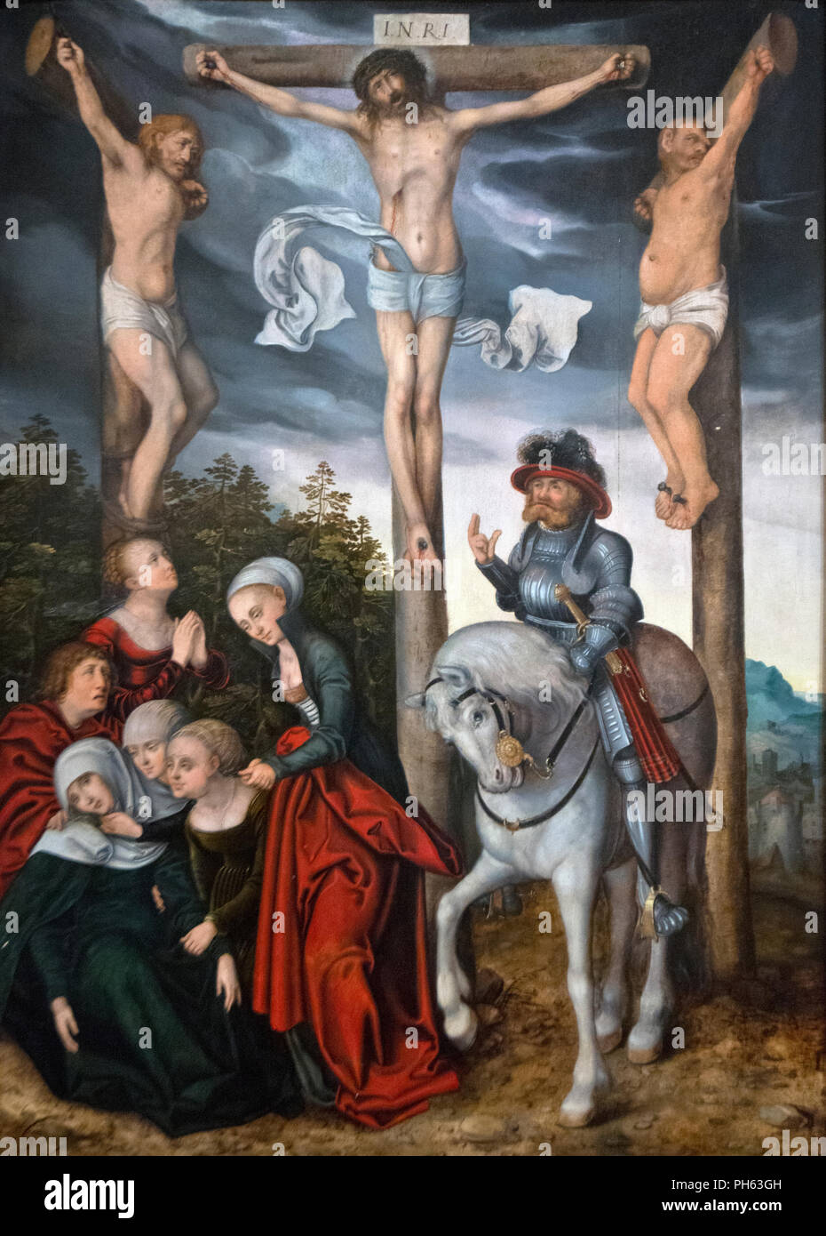 Lucas Cranach il Vecchio - la crocifissione di Cristo Foto Stock