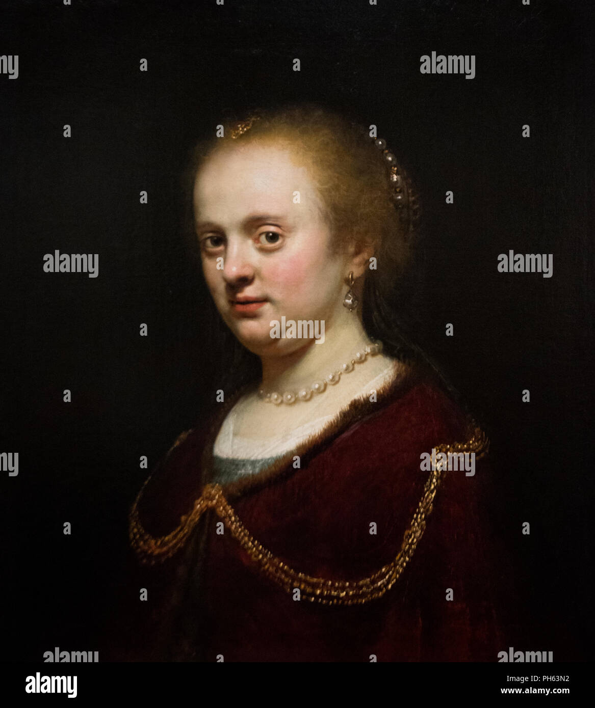 Rembrandt - Ritratto di una giovane donna (1634) Foto Stock