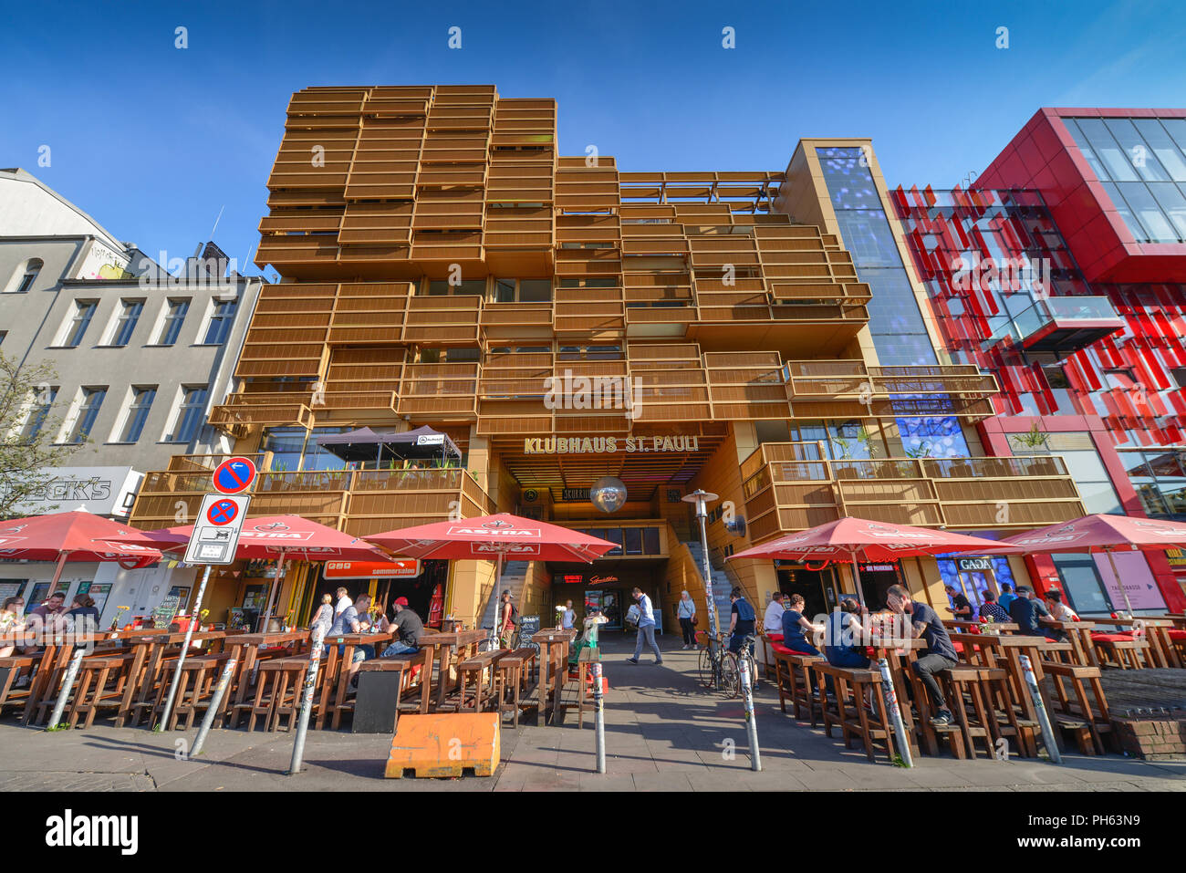 Klubhaus St. Pauli, Spielbudenplatz, Reeperbahn, St. Pauli, Amburgo, Deutschland Foto Stock