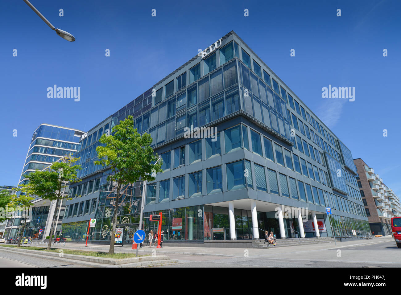 Logistica Kuehne University, Grosser Grasbrook, Hafencity di Amburgo, Deutschland Foto Stock