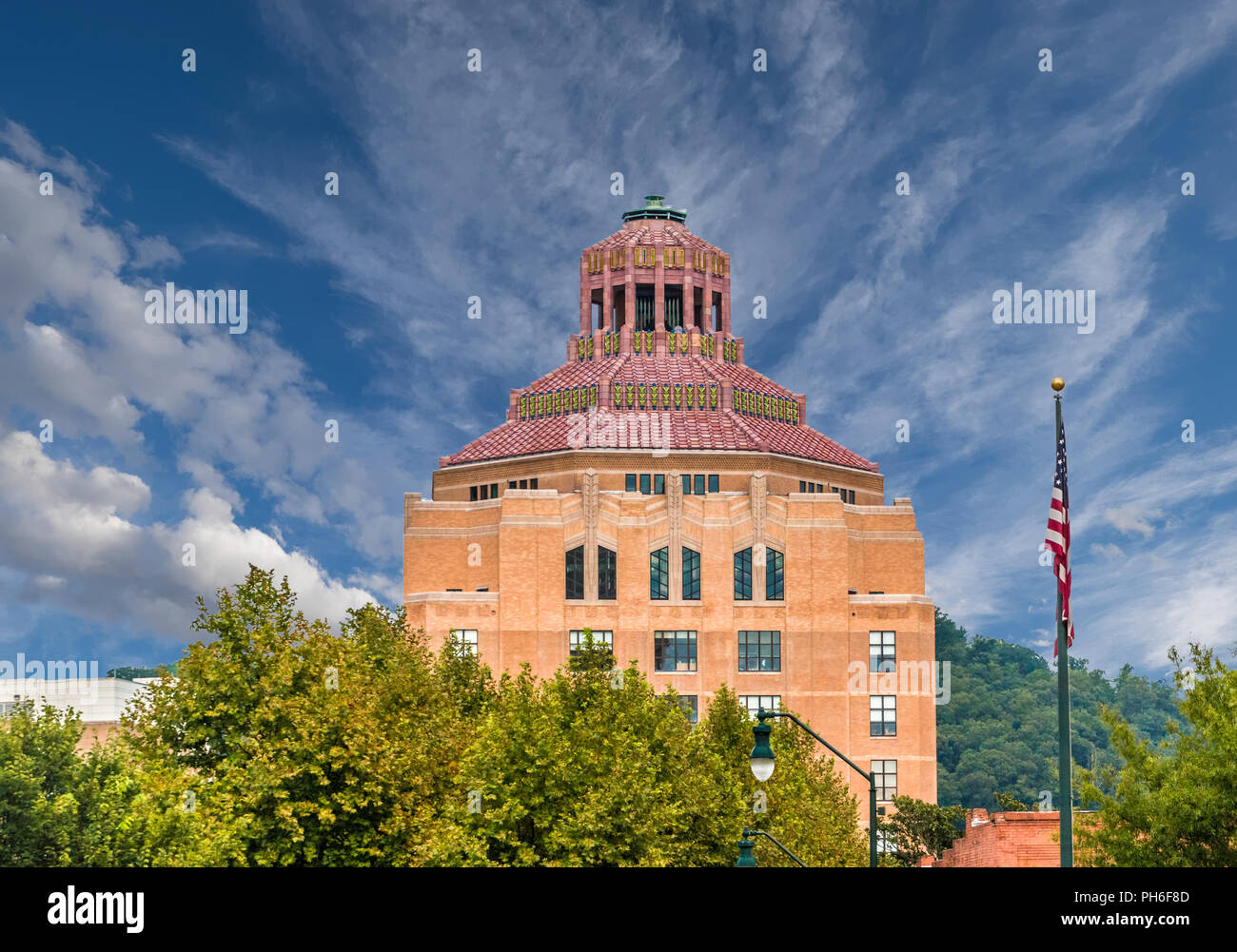 Allegato al Buncombe County Courthouse in Ahsevill, Carolina del Nord Foto Stock