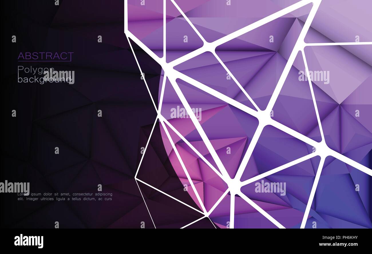 Vettore 3D geometrica, Poligono, linea, triangolo forma del modello per la carta da parati o dello sfondo. Illustrazione bassa poli, poligonale design scienza astratta, fut Illustrazione Vettoriale