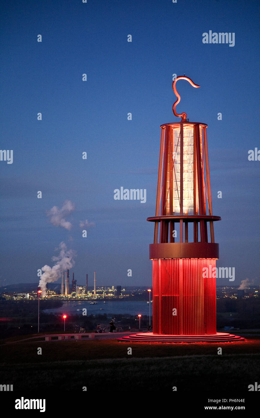 Minatore della lampada, Rheinpreussen punta, Moers, Germania Foto Stock