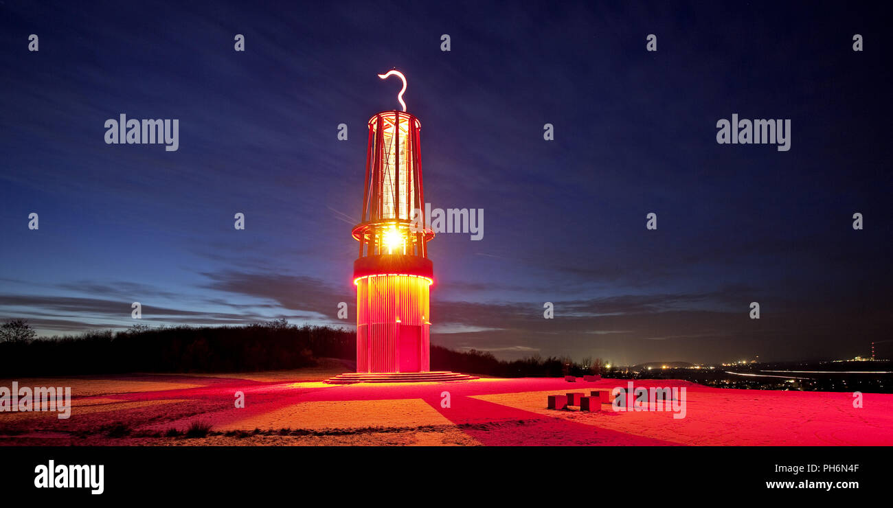 Minatore della lampada, Rheinpreussen punta, Moers, Germania Foto Stock