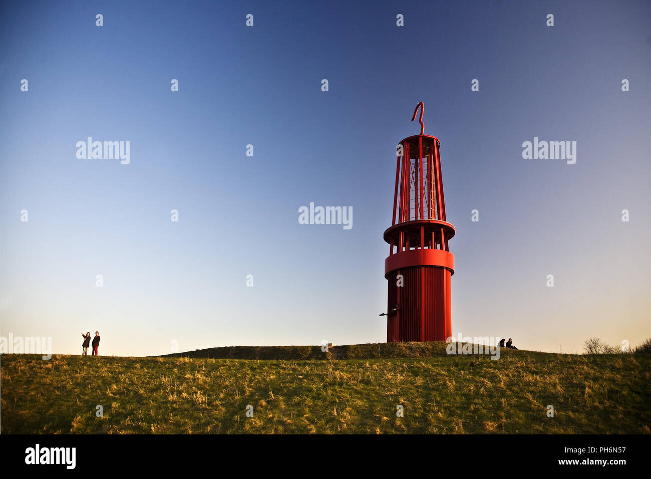 Minatore della lampada, Rheinpreussen punta, Moers, Germania Foto Stock