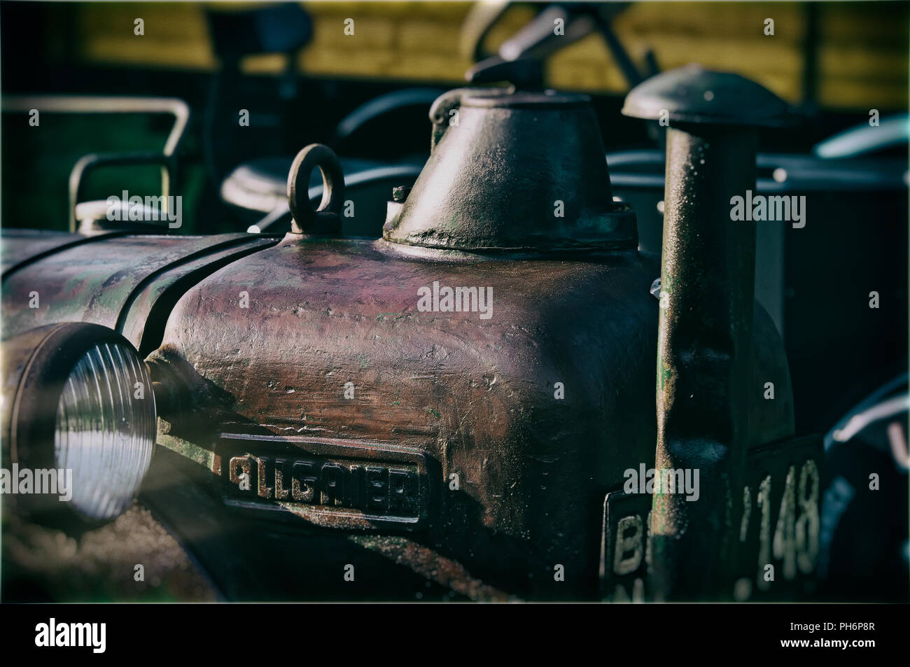 Macchine agricole mostra il trattore vintage Foto Stock