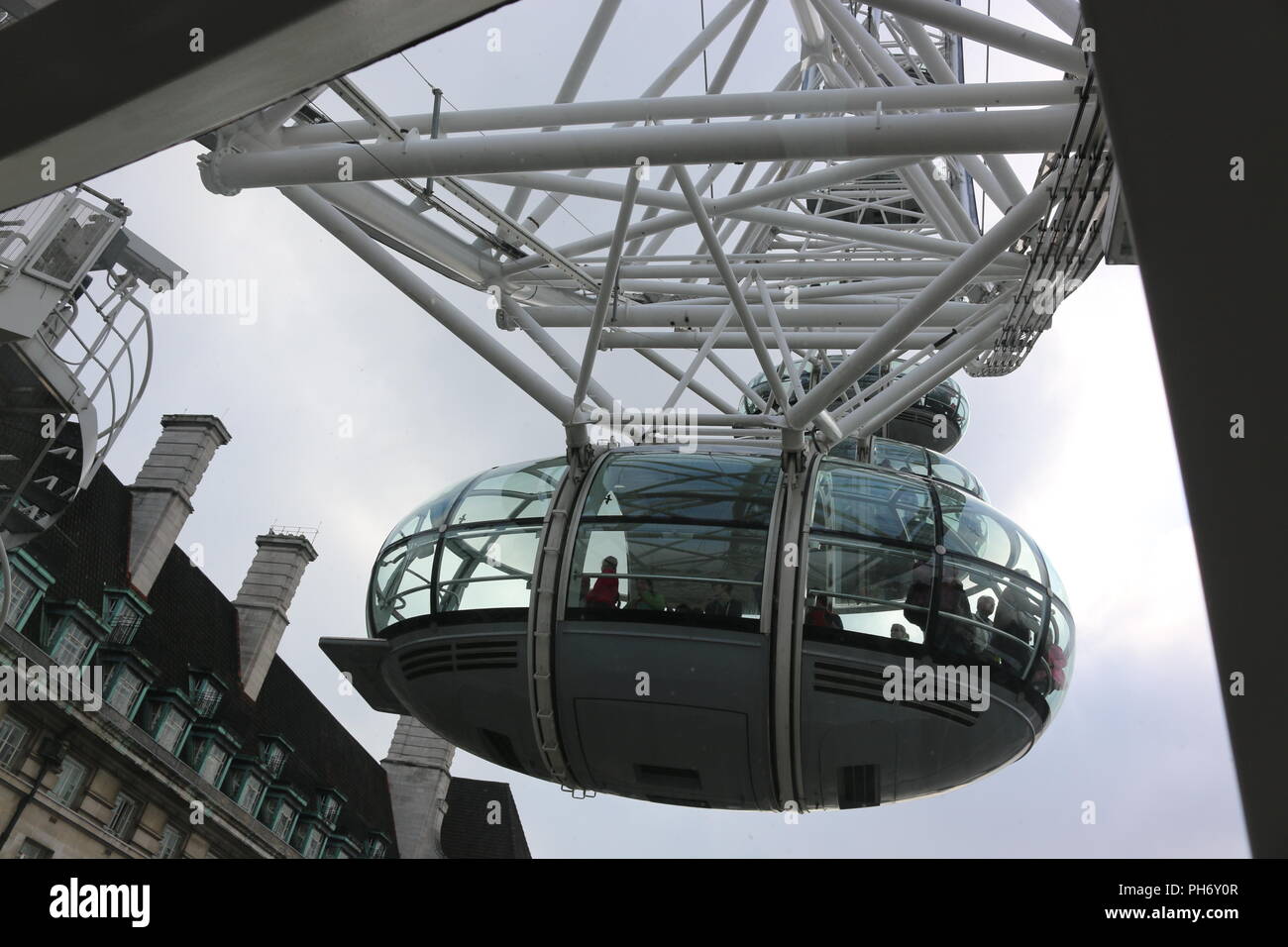 Vista dal London Eye visite turistiche Foto Stock