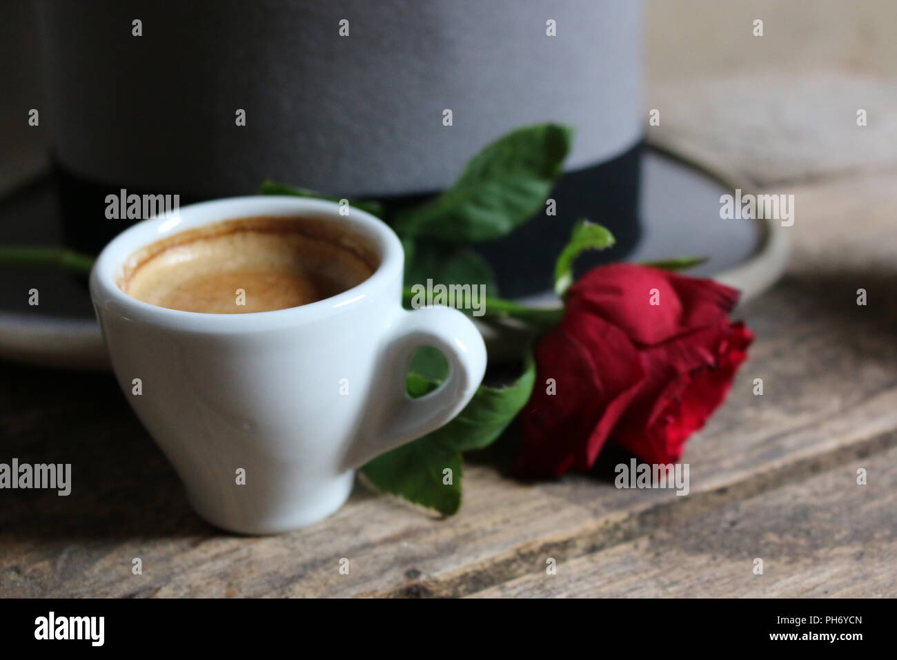 Miscela di caffè esplorazione catturare il carattere nel caffè Foto Stock