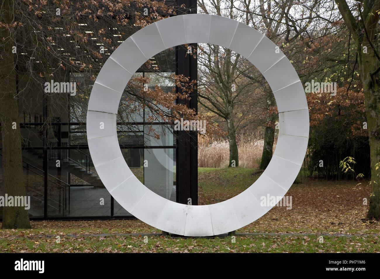 Opera d'arte di fronte al Museum Square, Bottrop Foto Stock