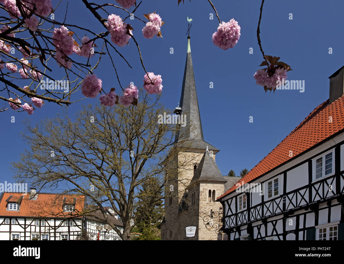 Villaggio storico centro, Wetter Wengern, Germania. Foto Stock