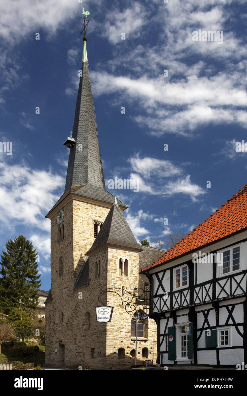 Villaggio storico centro, Wetter Wengern, Germania. Foto Stock