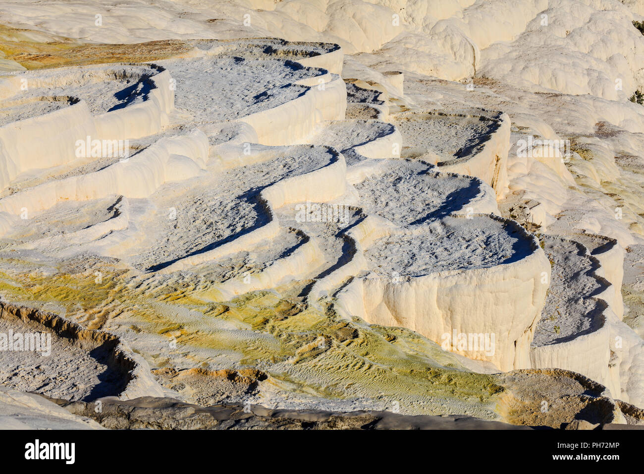 Il travertino di pamukkale Foto Stock