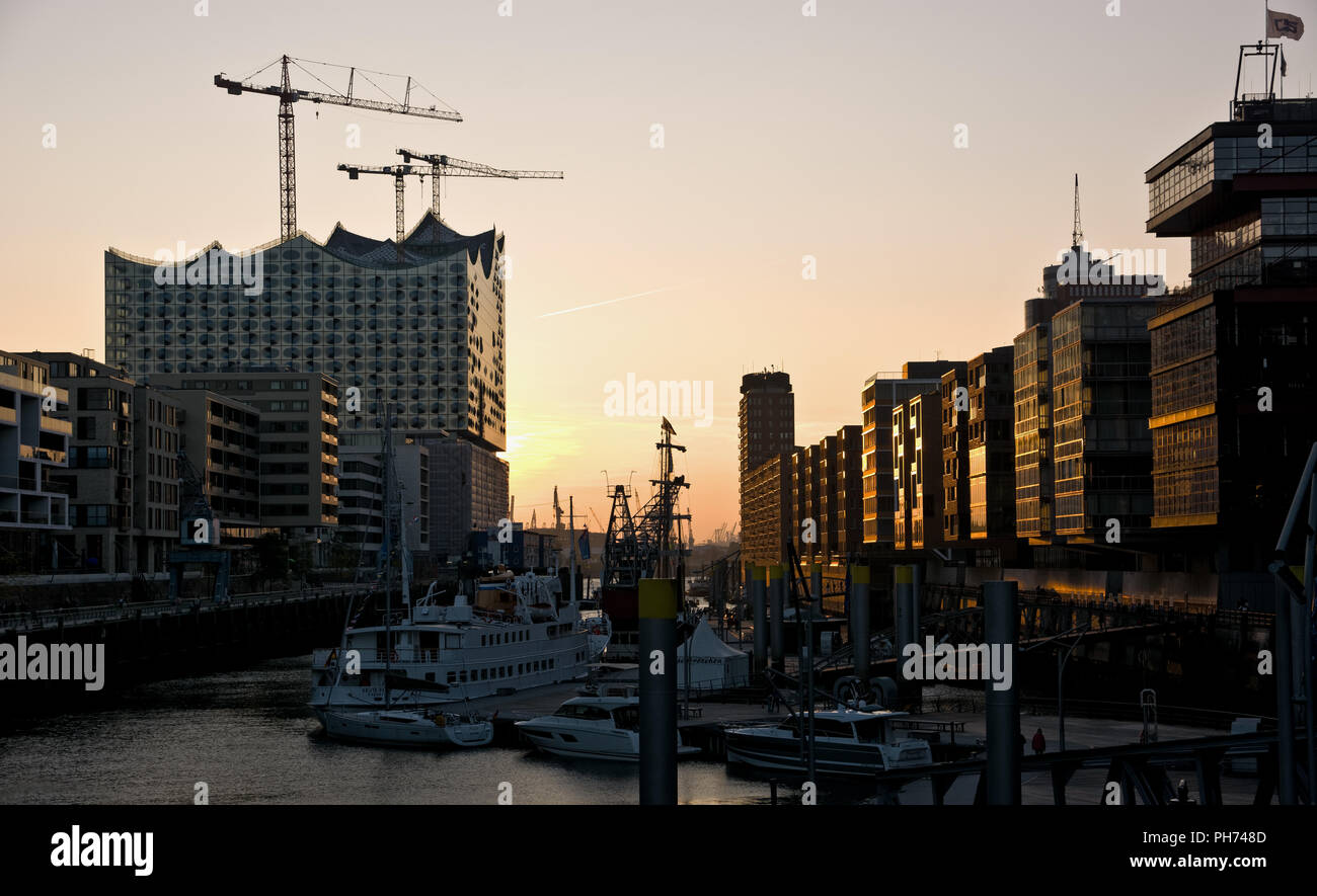 Elbphilarmonie Speicherstadt Amburgo Foto Stock