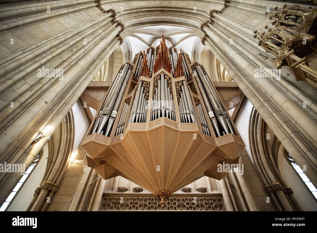 Organo, Lamberti Chiesa, Muenster, Germania Foto Stock