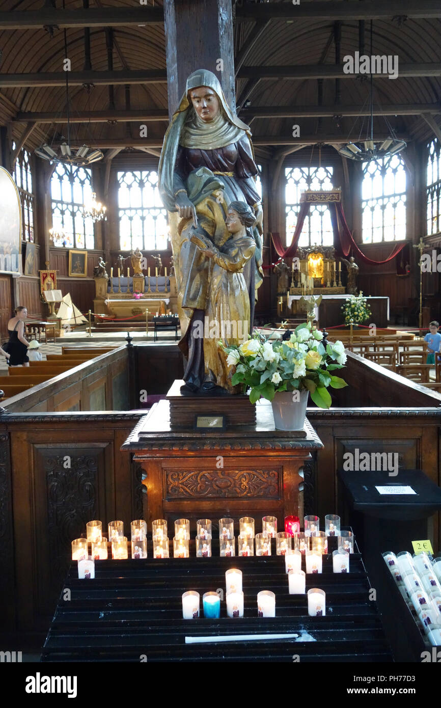 La Chiesa di Santa Caterina, Honfleur Francia Foto Stock