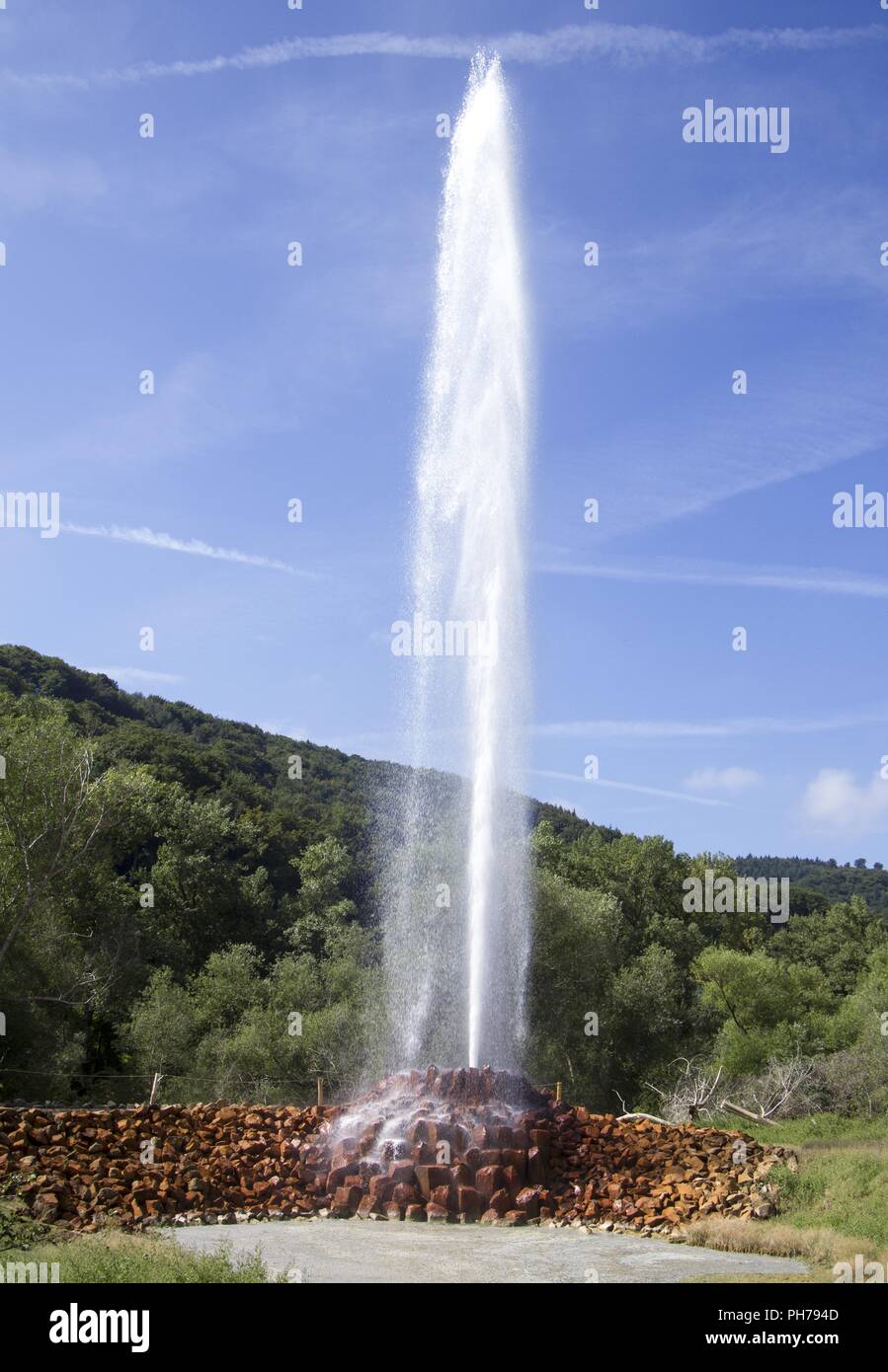 Andernach, Vulkan Eifel, Geyser Namedyer Werth Foto Stock