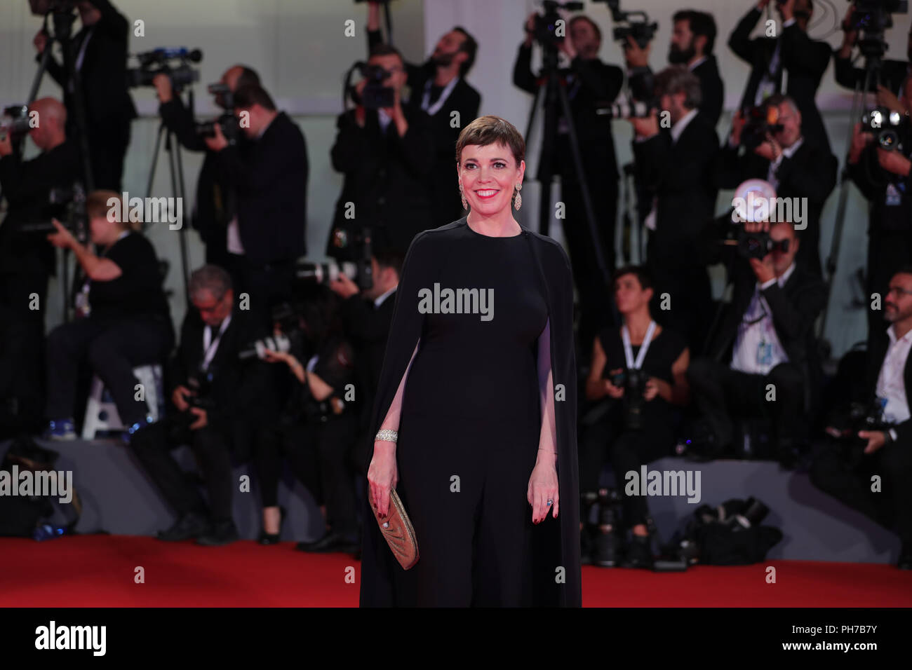 Venezia, Italia. Il 30 agosto, 2018. L'attrice Olivia Colman assiste la premiere del film 'L' preferito al settantacinquesimo Venice International Film Festival di Venezia (Italia), il 30 agosto 2018. Credito: Cheng Tingting/Xinhua/Alamy Live News Foto Stock