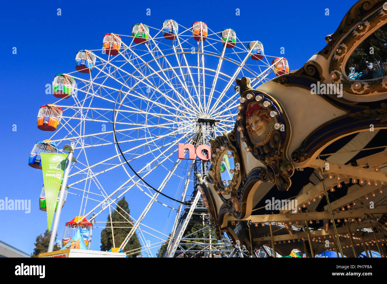 Adelaide Australia.31 agosto 2018. Il Royal Adelaide mostrano un annuale evento agricolo gestito dalla Royal Agricultural e Horticultural Society of South Australia dove 'città si incontra il paese" e le industrie rurali dell'Australia può essere rappresentato e celebrato una volta l'anno si apre a Adelaide Showgrounds dal 31 agosto-9 settembre vetrina, prodotti locali, concorsi di cucina, animali, giostre, il cibo e gli intrattenimenti e giudicare il bestiame Credito: amer ghazzal/Alamy Live News Foto Stock