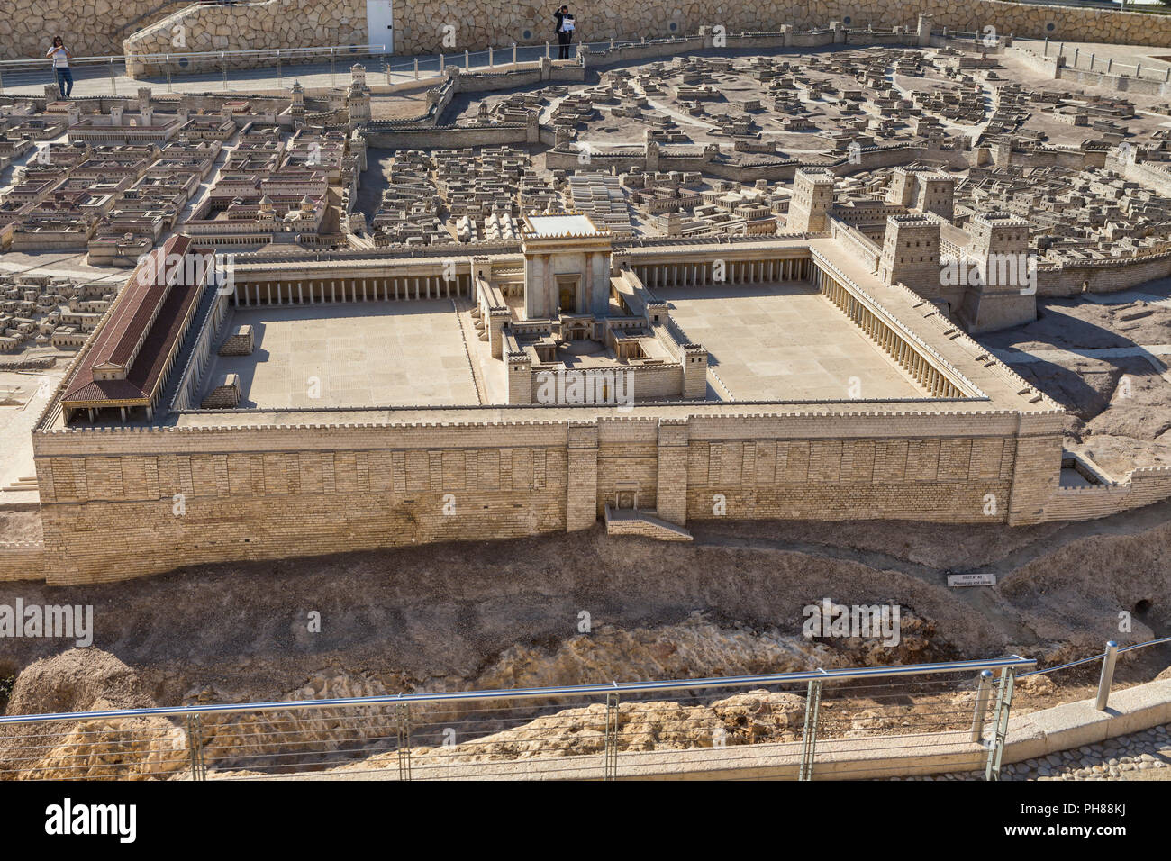 Secondo il modello del tempio, museo di Israele, a Gerusalemme, Israele Foto Stock