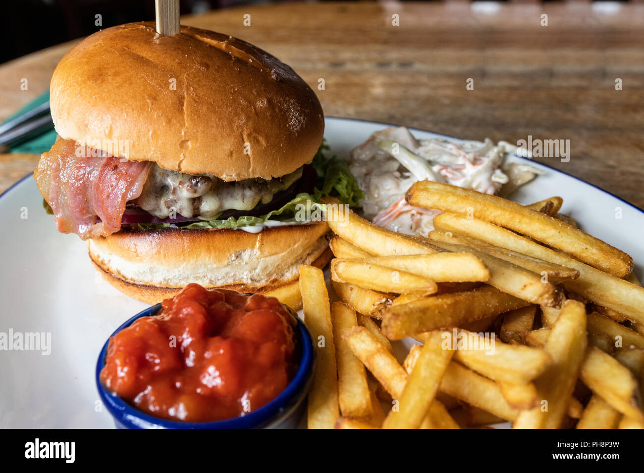 Hamburger al formaggio Foto Stock