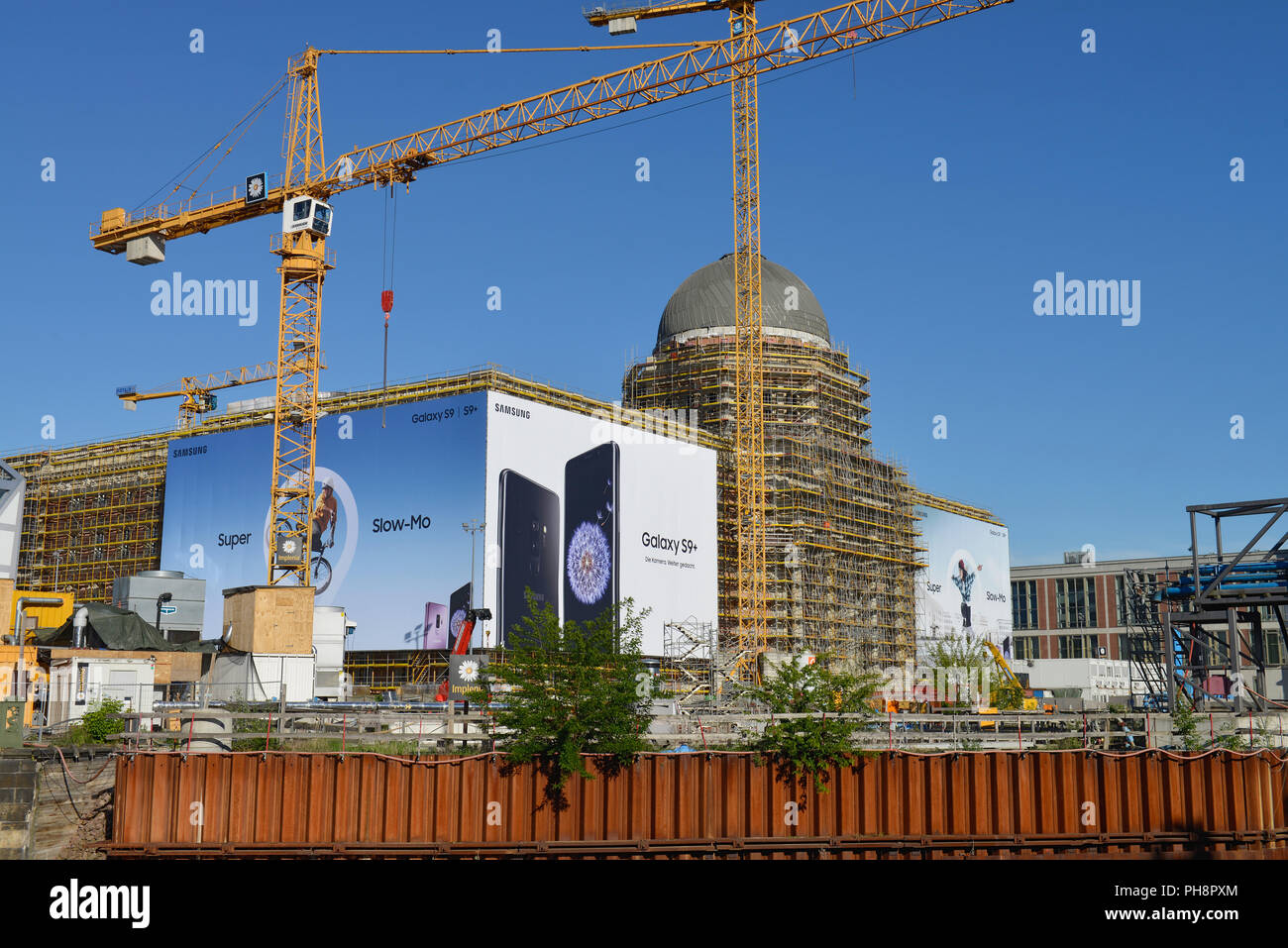 Baustelle, Humboldtforum, Schlossplatz Unter den Linden Mitte di Berlino, Deutschland Foto Stock